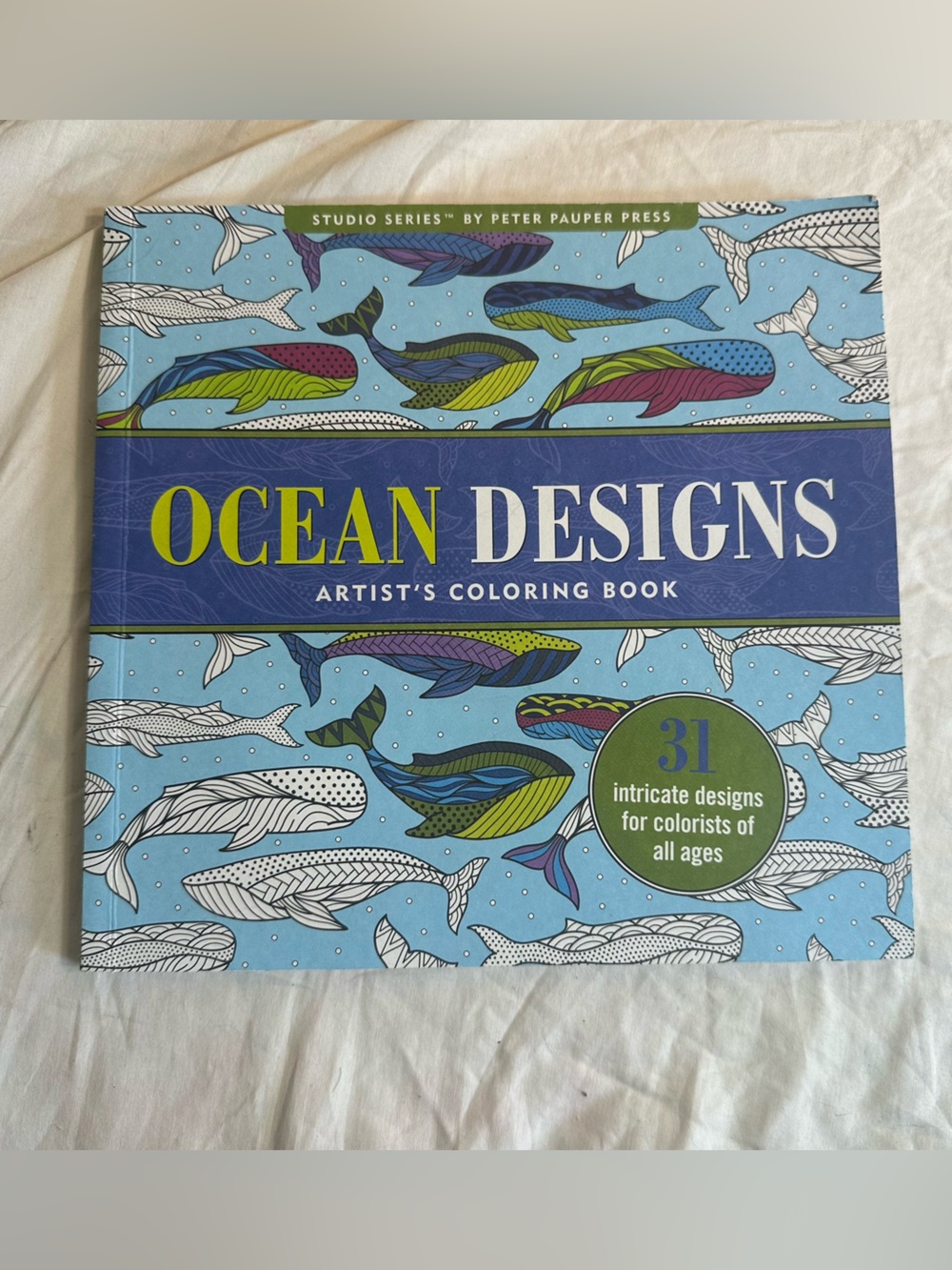 Ocean Designs Artist's Coloring Book No Pages Colored